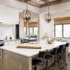 LNC Chet 4-Lights 20" Modern Farmhouse Medium Globe Chandelier, Antique Brown and Matte Black - 4 of 4