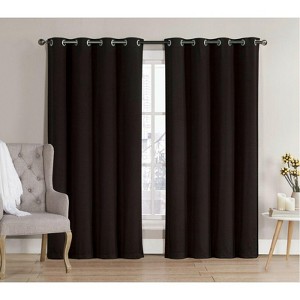 GoodGram 2 Pack Hotel Thermal Grommet 100% Blackout Window Curtain Panels - 1 of 2