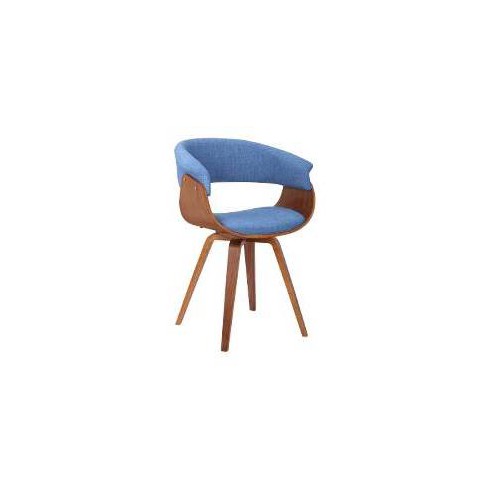 Graz Modern Chair Blue/Walnut - Armen Living - image 1 of 4