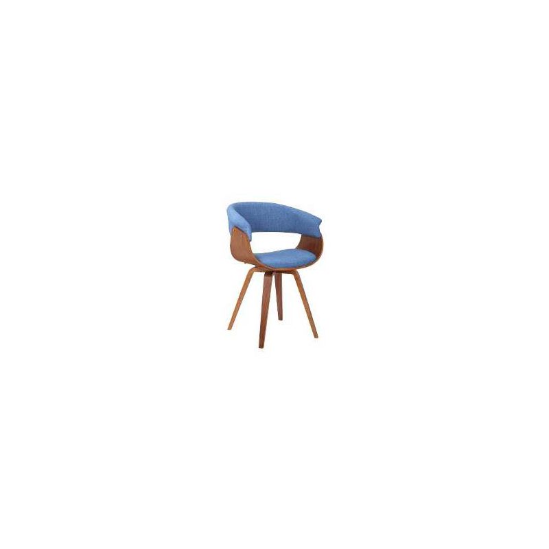 Graz Modern Chair Blue/Walnut - Armen Living, 1 of 8