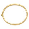 Black Bow Jewelry 5.6mm 14k Yellow Gold Polished Solid Half Round Hinged Bangle Bracelet - 2 of 4