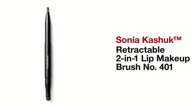 Sonia Kashuk&#8482; Retractable 2-in-1 Lip Makeup Brush No. 401, 2 of 6, play video