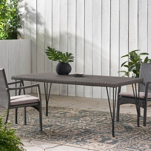 NicBex 68.75" Outdoor Dining Table,Rectangle Patio Table with Versatile Design for 4 to 6 Chairs,Outdoor Furniture,Gray - 1 of 4