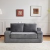 XINGHANZHENXUAN Corduroy Loveseat Sofa Bed with Pillows, 600lb Capacity No-Assembly Sofa for Living Room & Bedroom - 3 of 4