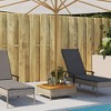 vidaXL Parasol Base Cover Gray 27.6"x27.6"x9.8" Poly Rattan and Acacia - 3 of 4