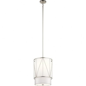 Birkleigh 18.25" 1 Light Pendant with Satin Etched Glass in Black - 1 of 4