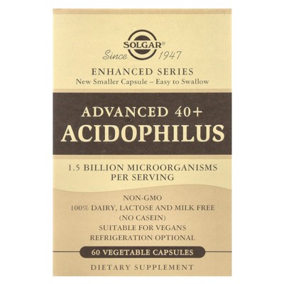 Solgar Advanced 40+ Acidophilus, 60 Vegetable Capsules