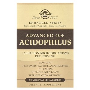 Solgar Advanced 40+ Acidophilus, 60 Vegetable Capsules - 1 of 3
