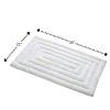Knightsbridge Stylish And Comfortable All Season Traditional Racetrack Design Cotton Bath Rug, White - 2 of 4