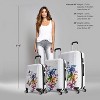 InUSA Large Checked Fusion Print Lightweight Hardside Spinner 3pc Suitcase Set - White - 2 of 4