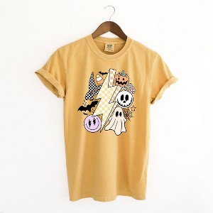 Simply Sage Market Women's Lightning Bolt Halloween Short Sleeve Garment Dyed Tee - 1 of 2