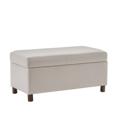 36" Wide Rectangle Storage Bench with Wood Legs - WOVENBYRD