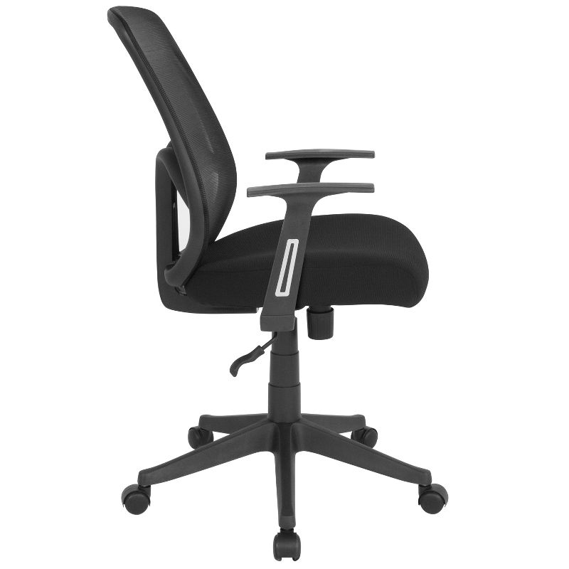 Flash Furniture Salerno Series High Back Black Mesh Office Chair with Arms, 4 of 8