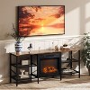 VINGLI 58‘’ Fireplace TV Stand for up to 70'' TV, Entertainment Center with 18'' Electric Fireplace Heater, Fireplace Media Console Table - 2 of 4