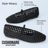 CUSHIONAIRE Weavy Squared Toe Woven Ballet Flats Shoes for Women with Memory Foam | Comfortable Mary Jane Flats for Women with Breathable Mesh Design - 3 of 4