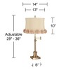 360 Lighting Westbury 36" Tall Skinny Large Traditional End Table Lamp Swing Arm Gold Antique Brass Finish Single La Taupe Shade Living Room Bedroom - 4 of 4