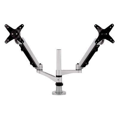 Spring-Loaded Dual Monitor Mounting Arm for Two Monitors up to 27 Inches Each VESA 75x75 and 100x100mm Compatible