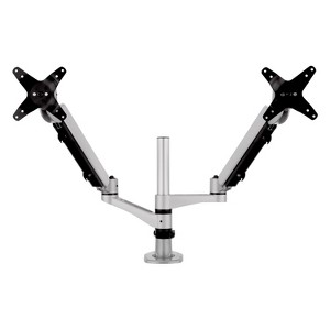 Spring-Loaded Dual Monitor Mounting Arm for Two Monitors up to 27 Inches Each VESA 75x75 and 100x100mm Compatible - 1 of 4