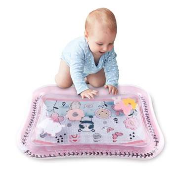 The Peanutshell Happy Garden Tummy Time Water Play Mat, Inflatable Sensory Development Toy