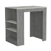 LunaLulinlk Kitchen Island, Counter Height Table Top with 3-Side Shelf - 2 of 4