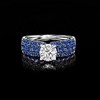 Ross-Simons 1.00 Carat Lab-Grown Diamond Ring With .90 ct. t.w. Sapphires in 14kt White Gold - 4 of 4