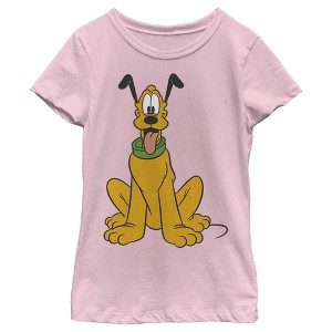 Girl's Disney Pluto Perked Dog Ears T-Shirt - 1 of 4