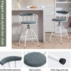 QingMoon Adjustable Bar Stools Set of 2, 26'' Swivel Counter Height Chairs, Modern Industrial Barstools with Fabric Seats for Kitchen Island - 3 of 4