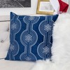 Gulches 20¡Á20" Blue Holiday Embroidered Velvet Throw Pillow with Insert - 4 of 4