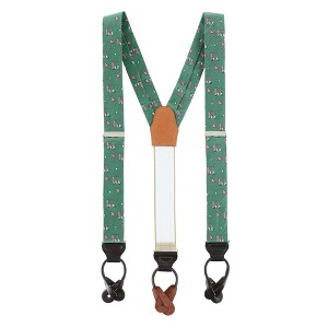 Trafalgar Men's The Golf Dream Silk Button End Suspenders - 1 of 4