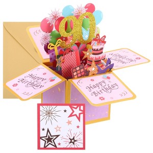 Unique Bargains Thickened Paper 3D Funny Women Gift Greeting Card - 1 of 4