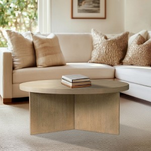 Sadie Round Coffee Table Reclaimed Greige - 1 of 1