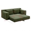 Kumasinova Memory Foam Cloud Loveseat Sofa,2-in-1 Convertible Folding Couch Bed with Pull-Out Sleeper,Corduroy Floor Sofa for Apartment,Bedroom - 4 of 4