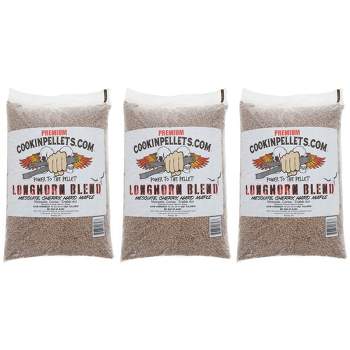 CookinPellets 40-Pound Longhorn Blend Premium Natural Grill Smoker Smoking Mesquite/Cherry/Maple Hardwood Wood Pellets, (3 Pack)