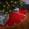 Red Velvet Scallop Tree Skirt - 2 of 4