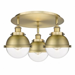 Ballston Urban - 3 Light Flush Mount In Art Deco Style-10.75 Inches Tall and 18.25 Inches Wide - 1 of 1