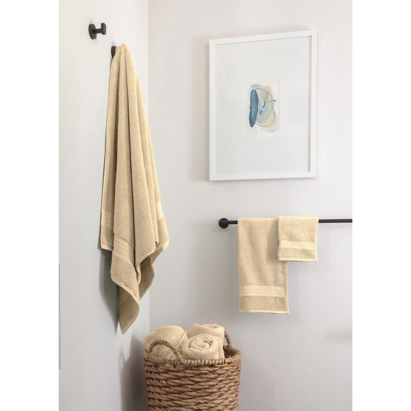 Fabdreams 6-Piece Certified Organic Cotton Bath Towel Set, 3 of 10