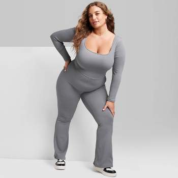 Women's Rib Full Length Bodysuit - All In Motion™ Brown 3X