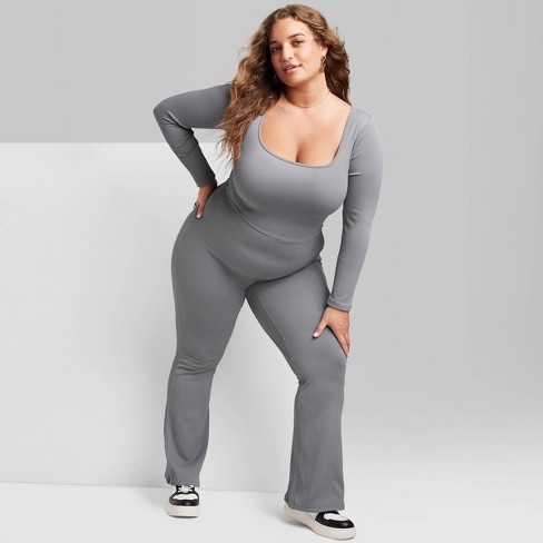 Women's Seamless Fabric Jumpsuit - Wild Fable™ Slate Gray 3X