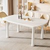 63" Oval Dining Table for 4-6 People, Modern Kitchen Table with Solid Wood Legs - 4 of 4