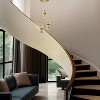 LNC Katsumata 3-Lights 11.8"  Luxury and Glam Cluster Hourglass-Shaped Integrated LED Chandelier,Gold - 2 of 4