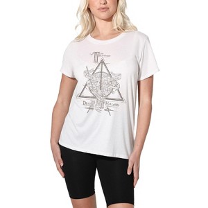 Harry Potter Three Brothers Deathly Hallows Women's Loose T-Shirt - 1 of 4