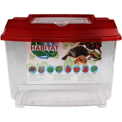 Penn-Plax Small World Habitat Portable Transparent Plastic Tank 1 Gallon