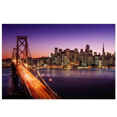 Northlight LED Lighted Famous San Francisco Oakland Bay Bridge Canvas Wall Art 23.5"