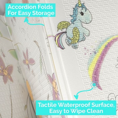 Fairy Unicorn Large Foldable Waterproof Foam Play Mat