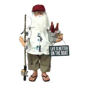 Santa's Workshop Inc. 15" Life is Better on the Boat Santa - 1 of 3