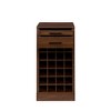 YOOCOZZ 24-Grid Modular Wine Bar & Buffet Cabinet Brown - Walnut Color - 2 of 4
