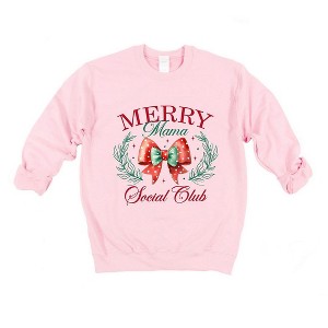Simply Sage Market Women's Graphic Sweatshirt Coquette Merry Mama Social Club - 1 of 4