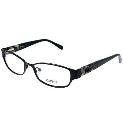 Guess GU 2412 Blk Unisex Rectangle Eyeglasses Black 52mm