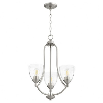 Quorum Lighting Barkley 3 - Light Chandelier in  Satin Nickel