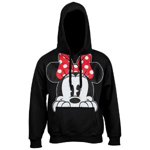Mens Disney Minnie Mouse Peeking Head Hoodie - 1 of 3